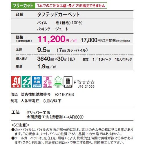 東リロールカーペットボンフリー2の補助画像