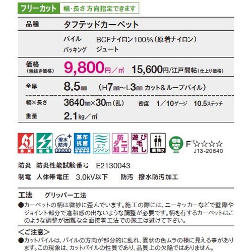 東リロールカーペットアースブレスの補助画像