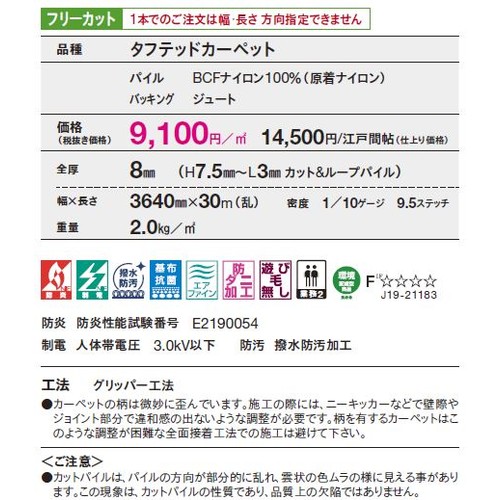 東リロールカーペットエミネンスの補助画像