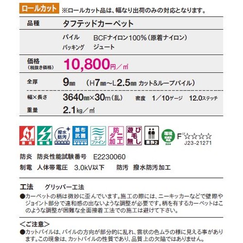 東リロールカーペットササハ2の補助画像