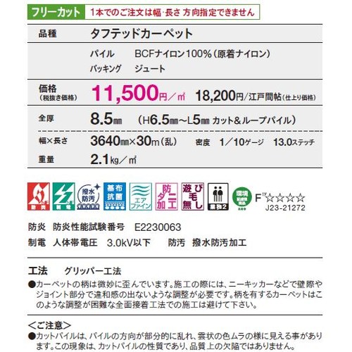 東リロールカーペットトリアック2の補助画像