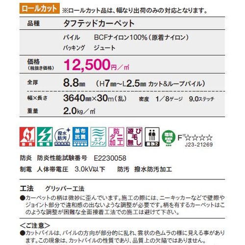 東リロールカーペットブラッシュタッチの補助画像