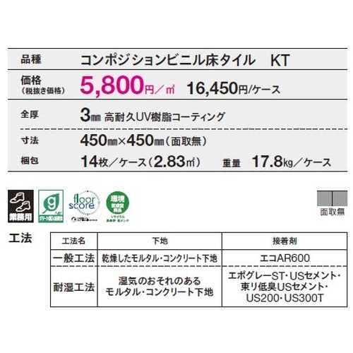 東リ，タイル，ヴィアーレ，ケース売り，14枚入の補助画像