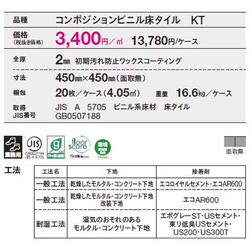 東リ，タイル，コーデラ，ケース売り，20枚入の補助画像