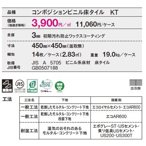 東リ，タイル，グラノーブル，ケース売り，14枚入の補助画像