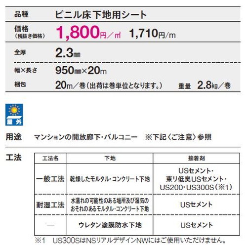 東リ防滑性シートNSアンダーレイシートの商品画像