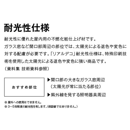 立面仕上材 リアルデコ 耐光性仕様 1m単位
