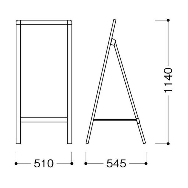 タテヤマアドバンス スタンドサイン Aサイン AS-459 シルバー 5101350 の商品画像
