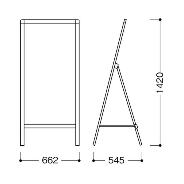 タテヤマアドバンス スタンドサイン Aサイン AS-612 シルバー 5101354 の商品画像