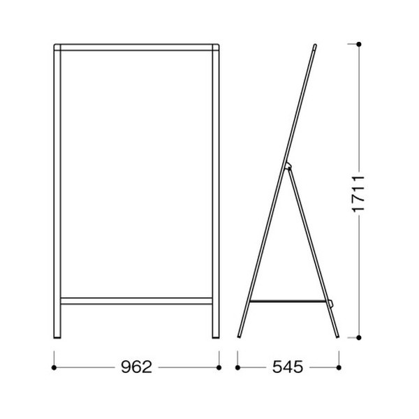 タテヤマアドバンス スタンドサイン Aサイン AS-915 シルバー 5101356 の商品画像