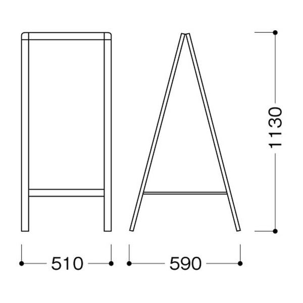 タテヤマアドバンス スタンドサイン Aサイン AW-459 シルバー 5101351 の商品画像