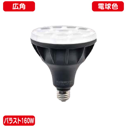 バラスト160W LEDランプ 電球色 広角  ニッケンハードウェア ビューランプ VLE26WD-W/BK 黒の商品画像