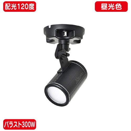 バラスト300W フランジ型 昼光色 広角 ニッケンハードウェア LEDアームスポット ビュートロン VT40-120C-F/BK 黒の商品画像