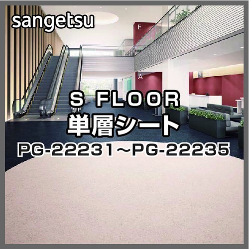 サンゲツ，Sフロア，単層シート，PG-22231，PG-22235，メガリット