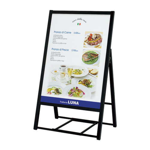 パカパカポスタースタンド屋外片面A1黒，61456A1Bの商品画像