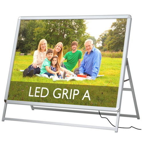 LEDグリップAB0横片面H1220，銀，39415***の商品画像