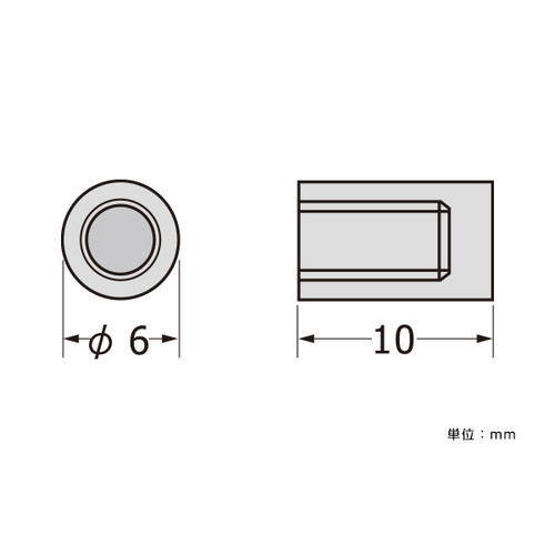 パネルフィクス，バー，Φ6-10片ナット，SCPAB052 の商品画像