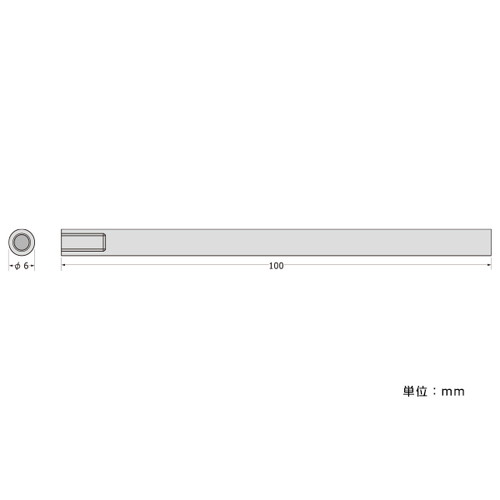 パネルフィクスバー，φ6-100片ナット，SCPAB071 の商品画像