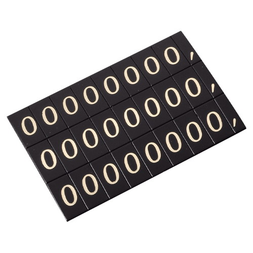 マグネット数字シート小「0」ノミ黒金文字086，49923GLD の商品画像