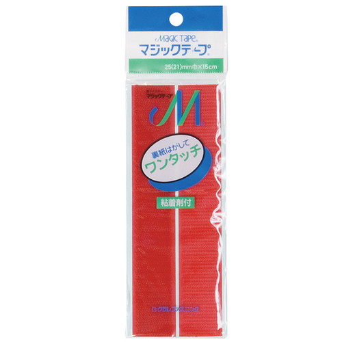 ベルクロマジックテープ(角)，L150，レッド，13008RED の商品画像