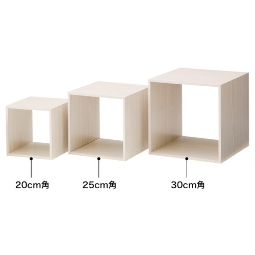 木製ディスプレーボックス30cm角Wウッド，51823-4*の商品画像