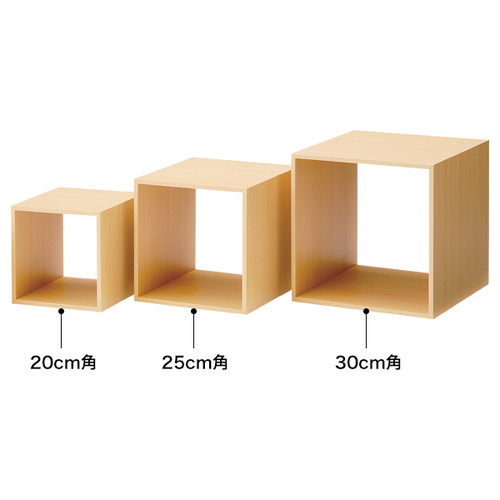 木製ディスプレーボックス30cm角ナチュラル，51824-4*の商品画像