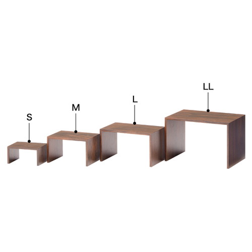 木製コの字ディスプレイ(ブラウン)，LL，51828-4*の商品画像