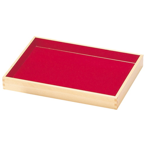 ひのき惣菜盆(朱/黒)，大，50464***の商品画像