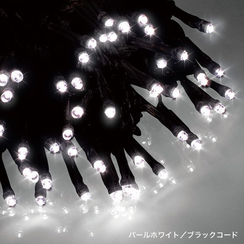 エクセレントLEDストリング黒コード，パールホワイト，T0291PWHの商品画像