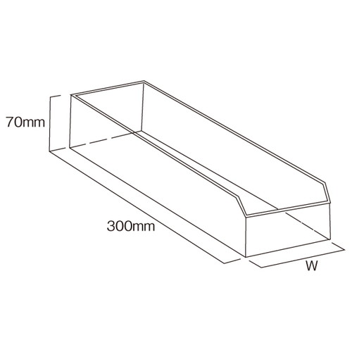 プラ製ボックス，W113×D300×H70，54975-3*の商品画像