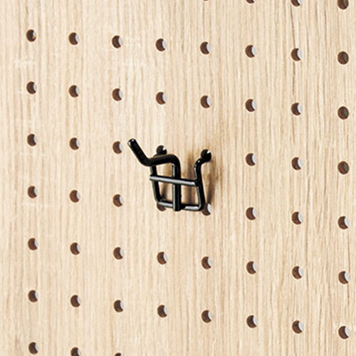 有孔パネル用フック，ブラック(10本入)L20，61853-01の商品画像