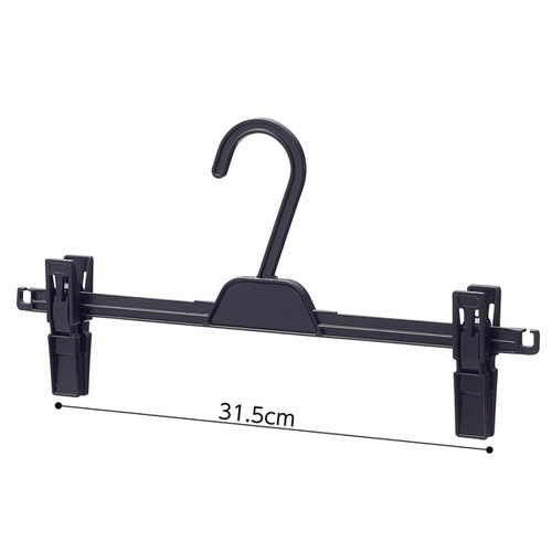 プラスティック製ボトムハンガー黒(バラ1本)，50709***の商品画像