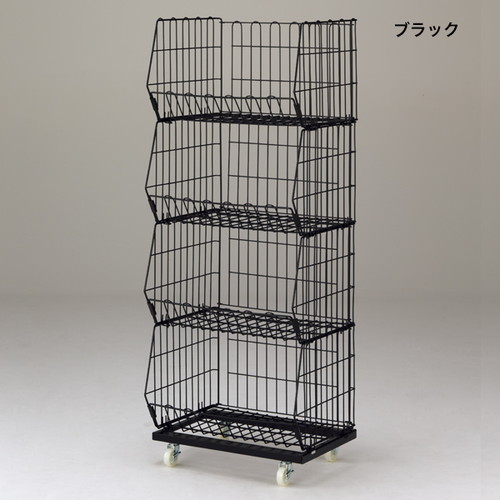 ジャンブルバスケット，ワイド4段，白，56482WHTの商品画像