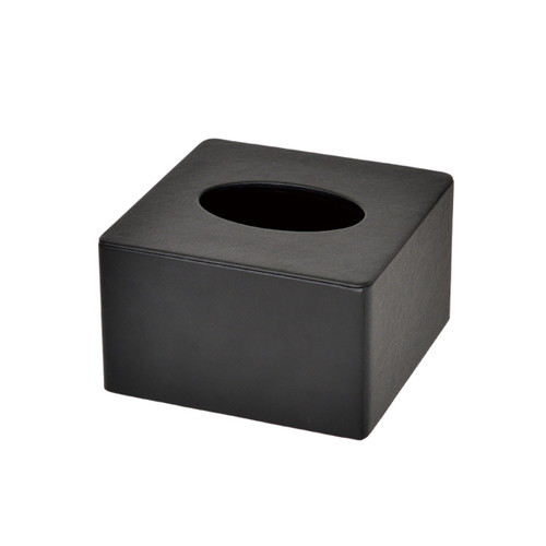 ティッシュボックス，スクエア，HG03BK，ブラック，61192BLKの商品画像