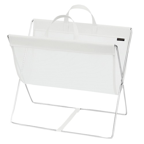 セルフワゴン持手付メッシュ×レザー調，白，60357-03の商品画像