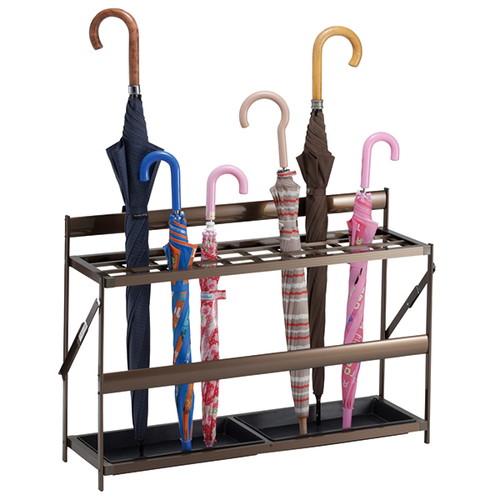 折りたたみ式アルミ製傘立て30本，55827-03の商品画像