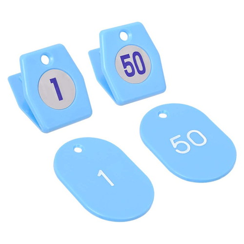 スチロールクロークチケットA型(1~50)，スカイブルー，11009SBLの商品画像