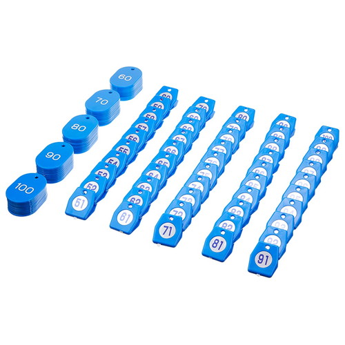 スチロールクロークチケットA型(51~100)，ブルー，11010BLUの商品画像