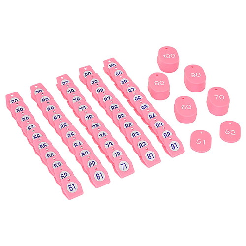 スチロールクロークチケットA型(51~100)，ピンク，11010PNKの商品画像