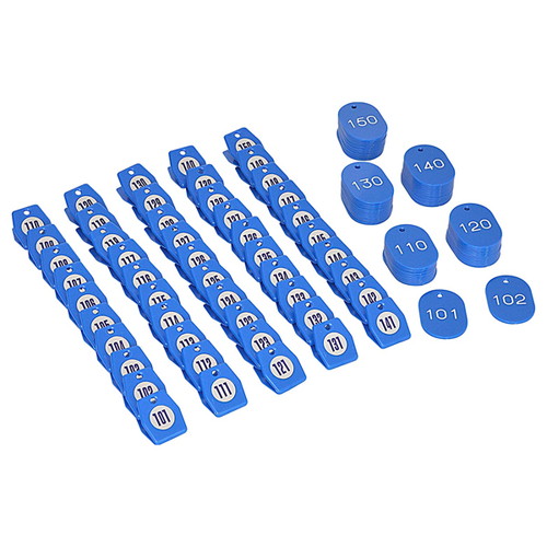 スチロールクロークチケットA型(101~150)，青，56800BLUの商品画像