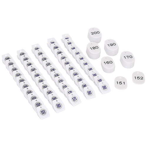 スチロールクロークチケットA型(151~200)，白，56801WHTの商品画像