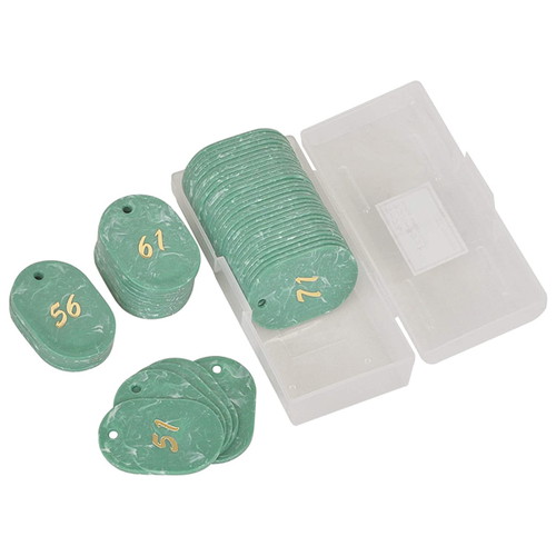 マーブル番号札(51~100)グリーン，22806GRNの商品画像