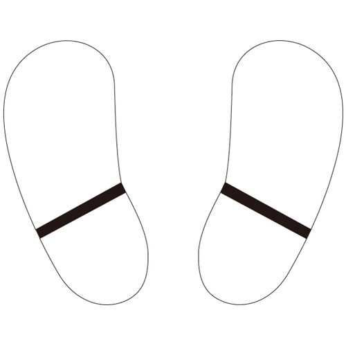 路面貼用ステッカーC，ホワイト，足跡819-91，54106WHTの商品画像