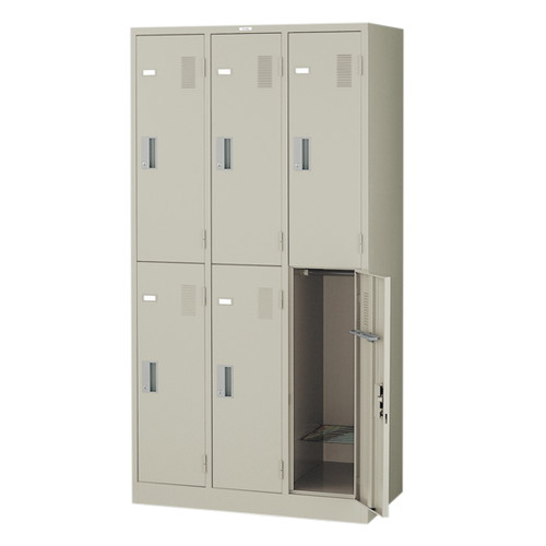 6人用ロッカー3連2号，LK6N-AW，41364-AWの商品画像