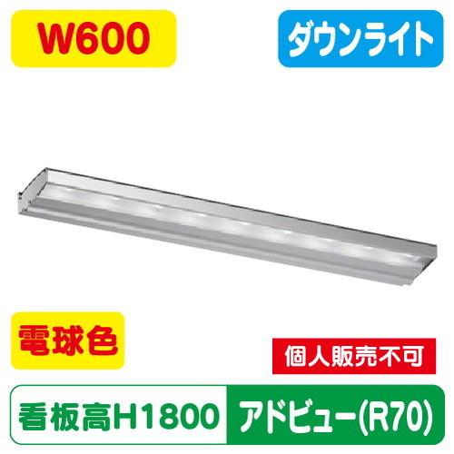 タテヤマアドバンス アドビューN600 R70タイプ(L) 電球色(3000K) 5104720 の商品画像