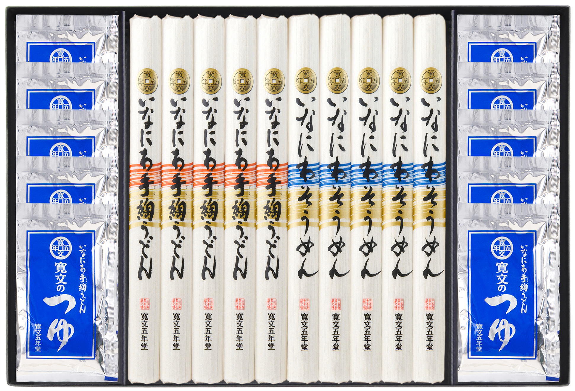 いなにわ手綯うどん／いなにわそうめん／つゆ詰め合わせ｜｜< 80g×5袋／80g×5袋／30ｍｌ×10袋 >｜｜紙箱入【TW50】