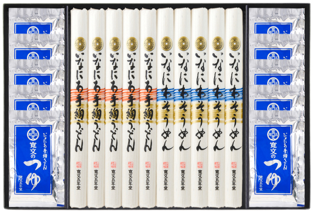 いなにわ手綯うどん／いなにわそうめん／つゆ詰め合わせ｜｜< 80g×5袋／80g×5袋／30ｍｌ×10袋 >｜｜紙箱入【TW50】