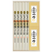 いなにわ手綯うどん／比内地鶏のつゆ詰め合わせ｜｜< 100g×5袋 >｜｜木箱入【 RZ-30】