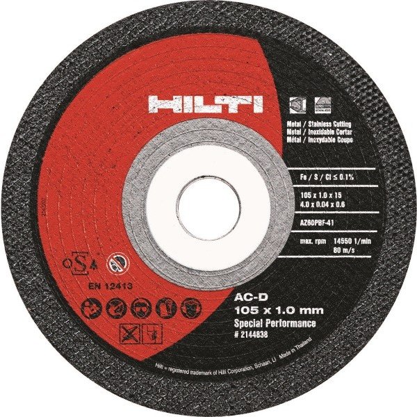 【送料無料】【未使用品】HILTI 切断砥石 AC-D 125mm 10枚×16 HILTI (ヒルティ) セツダントイシ AC-D 105x1.0x15 SP 10枚