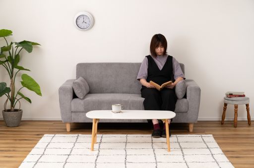 東谷 ソファ 2.5人掛け クロスレザー リクライニング ベージュ